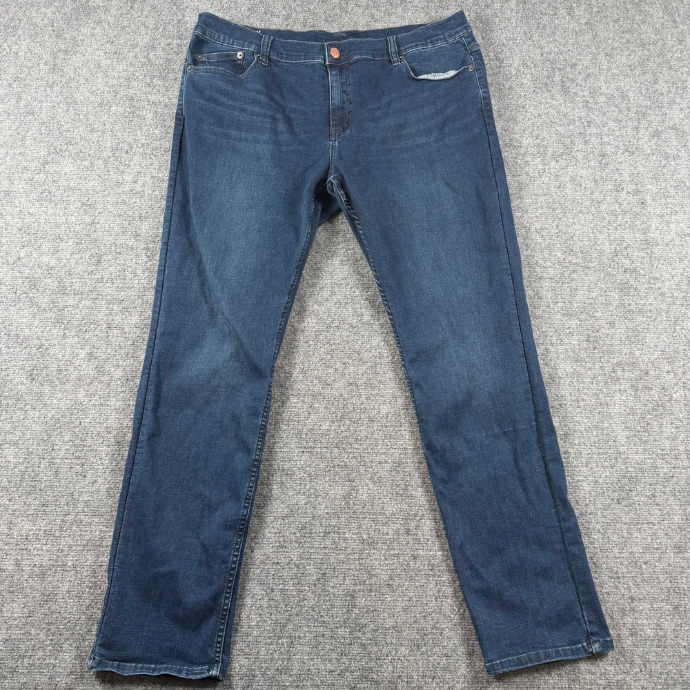 Mugsy Jeans Mens 38x32 Blue Dark Wash Stretch Straight Leg FLX2SFU Denim Pants